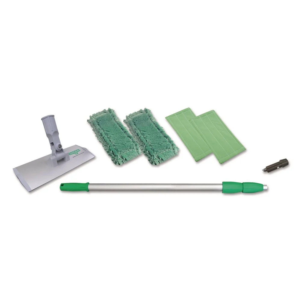 Unger WNK01 SpeedClean Aluminum Window Cleaning Kit - Silver/Green