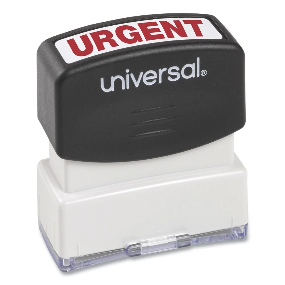 Universal Pre-Inked One-Color URGENT Message Stamp - Red