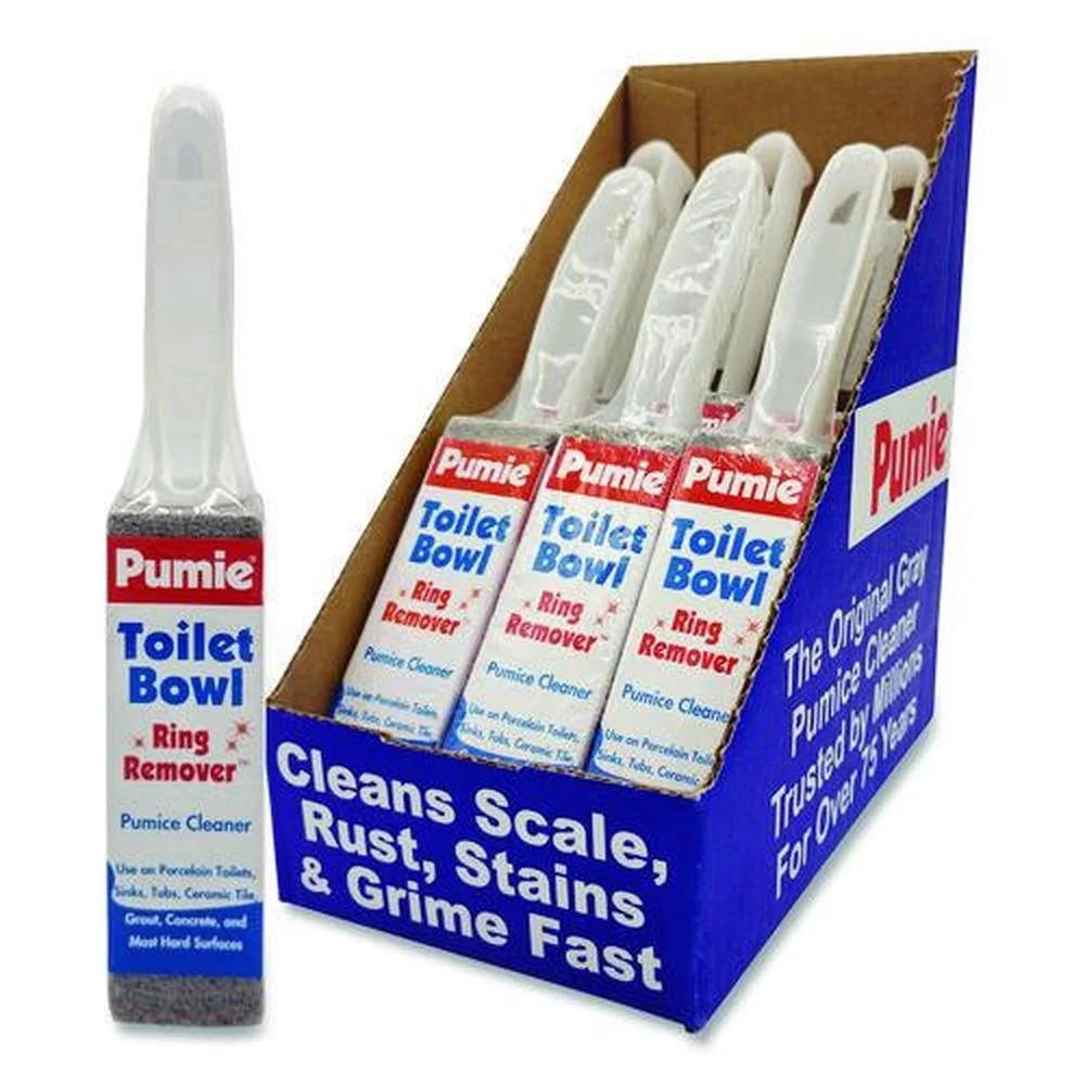 Pumie 1.25 in. x 5 in. Toilet Bowl Ring Remover with Handle - Gray (6/Pack)
