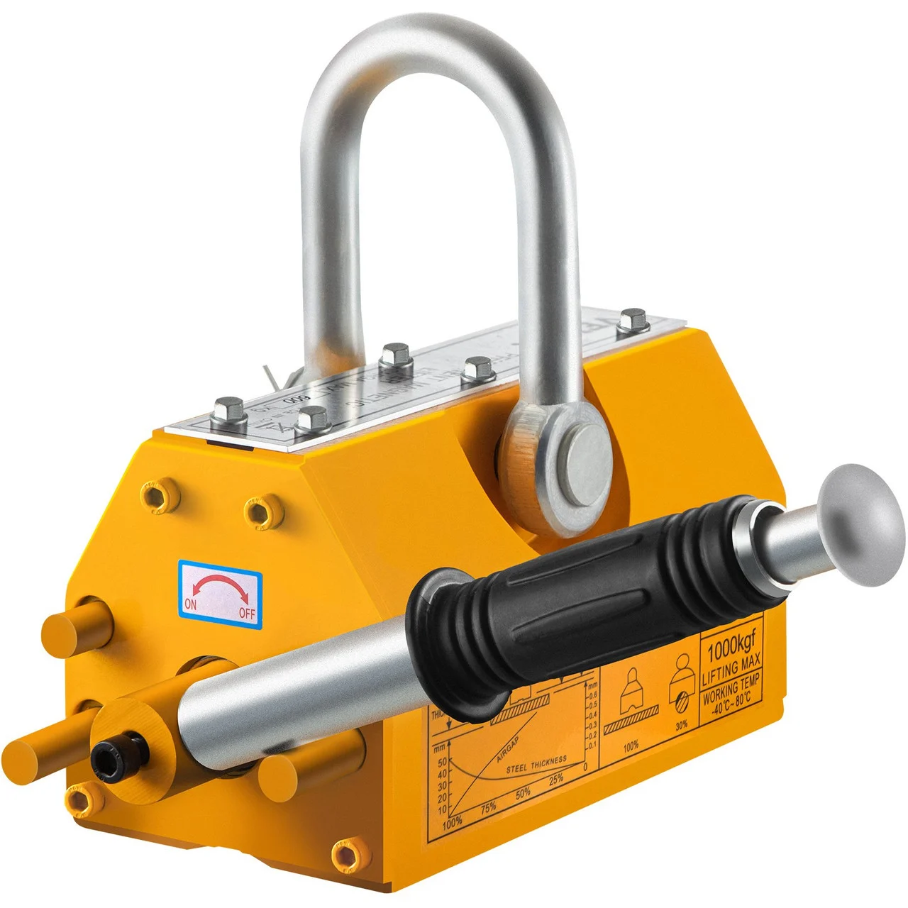 1000 KG Steel Magnetic Lifter Heavy Duty Crane Hoist Lifting Magnet