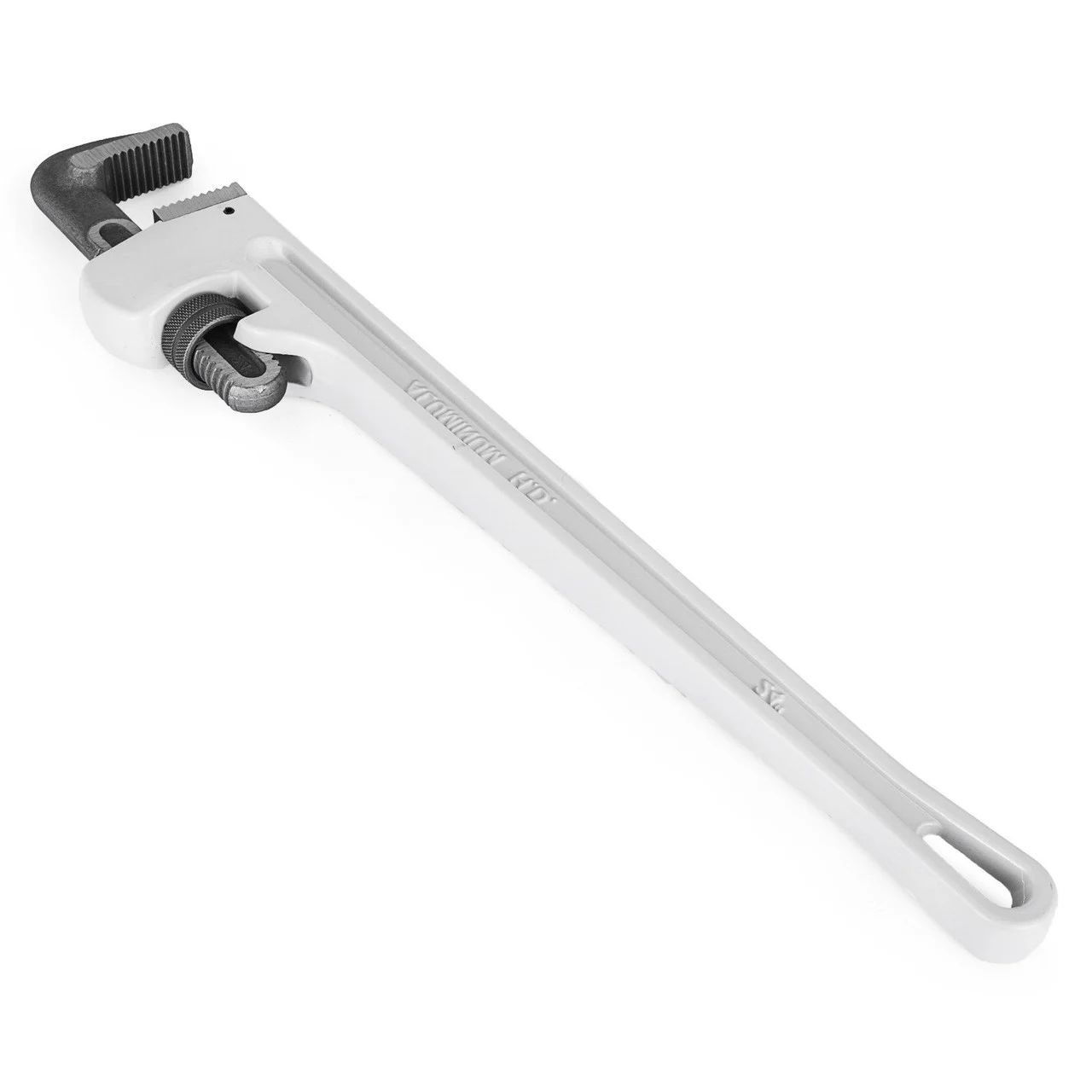Pipe Wrench 24in. Aluminum Straight Pipe Wrench Heat Treated Jaw 3 In. Capacity