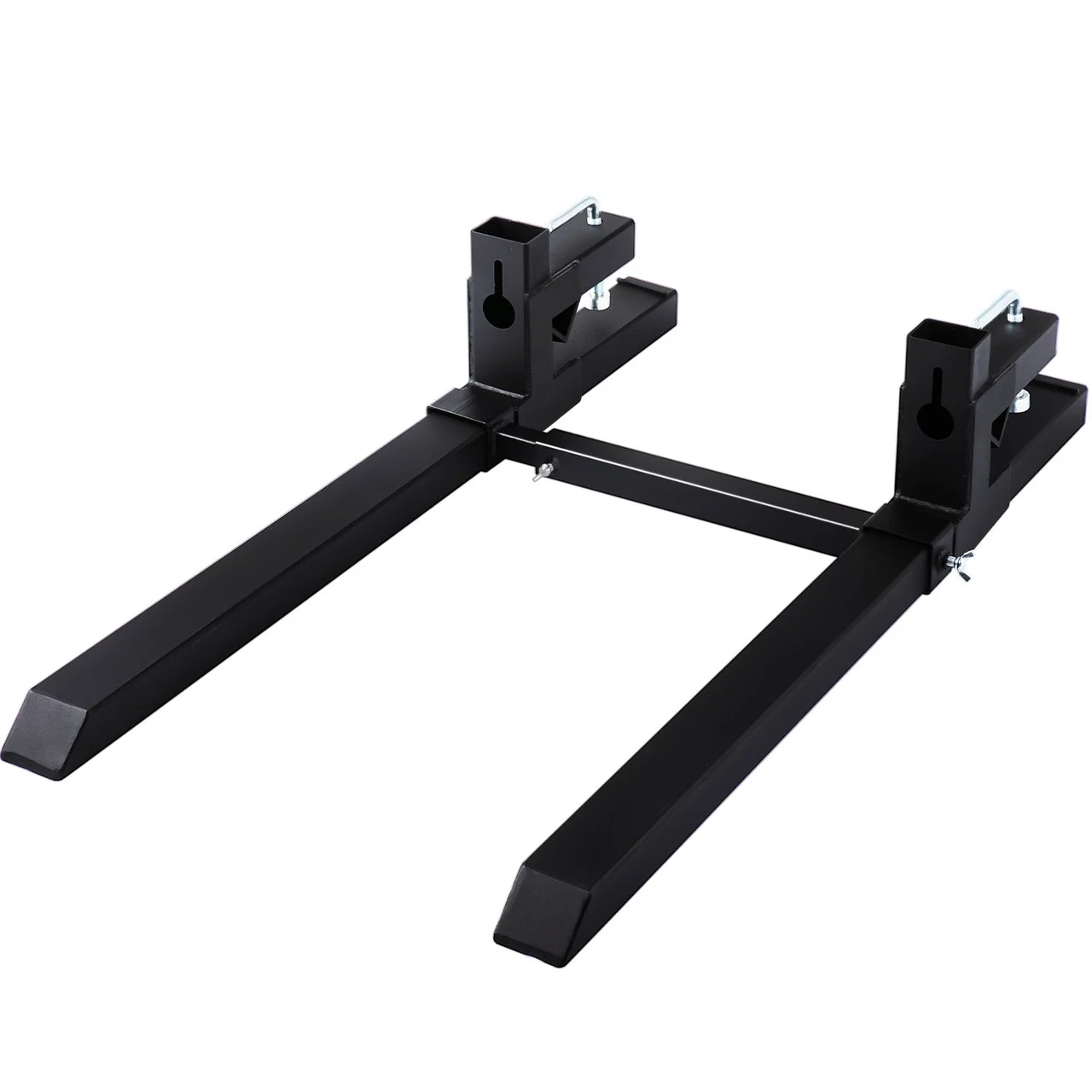 Clamp On Pallet Forks Loader Bucket 4000lbs Capacity 43" Skidsteer Tractor Chain