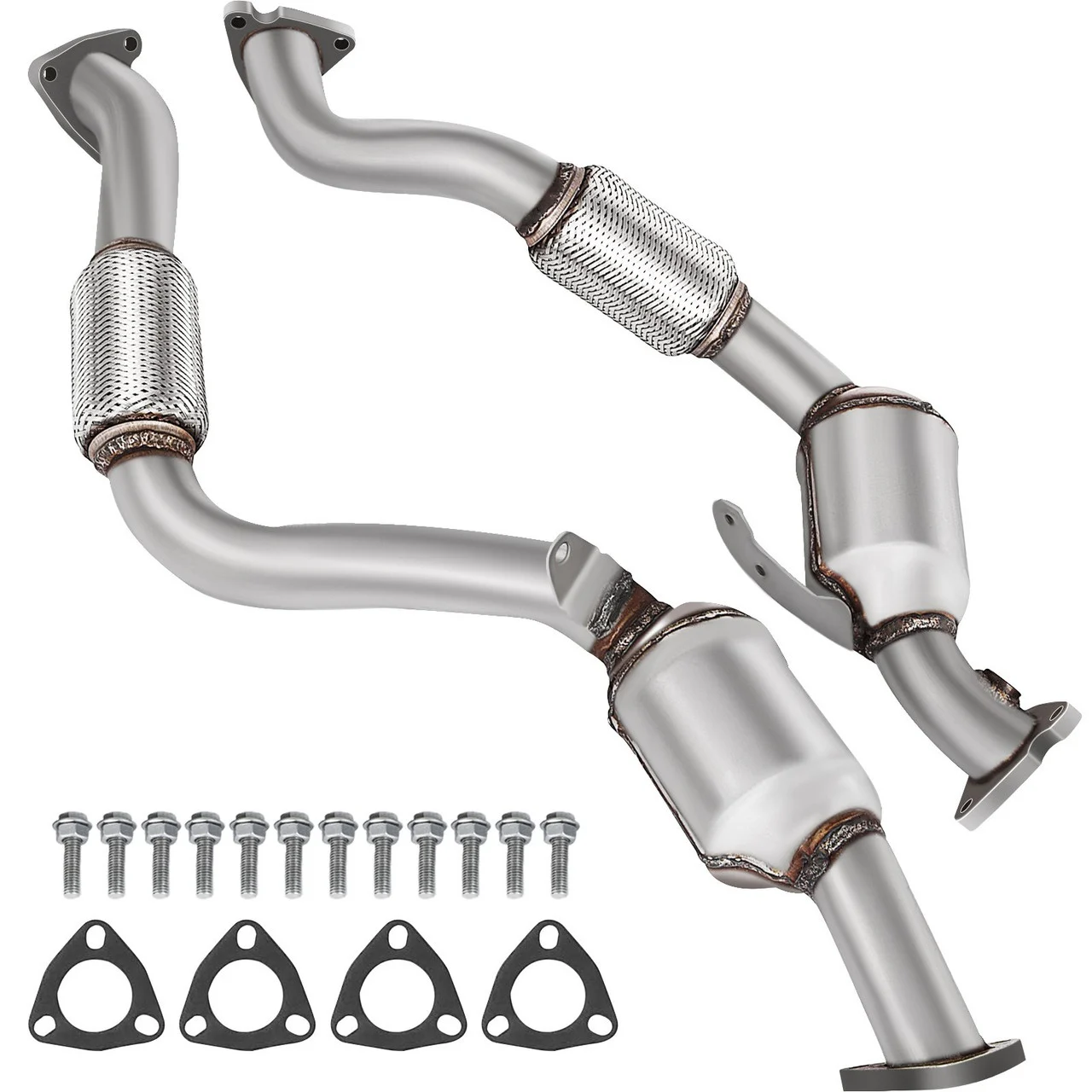 Pair of Catalytic Converter Fits 2008 2009 Audi Q7 3.6L V6