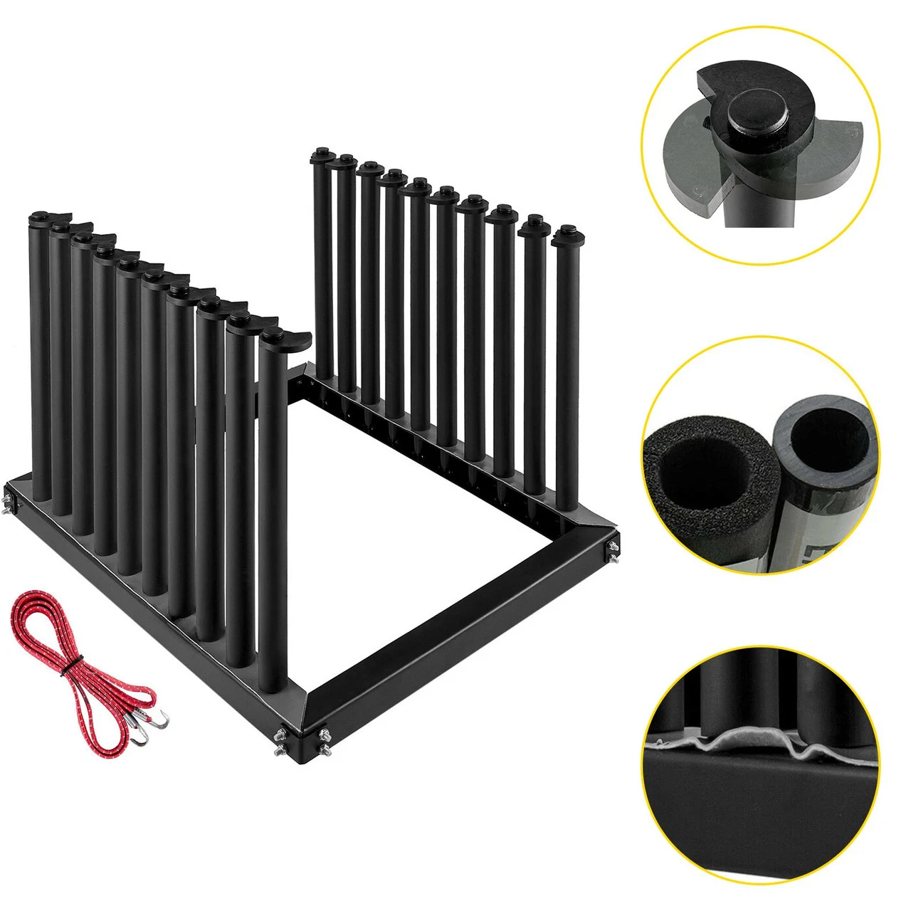 Windshield Rack, Windshield Truck Rack, 9-Lite Auto Glass Rack, w/ PVC Pad