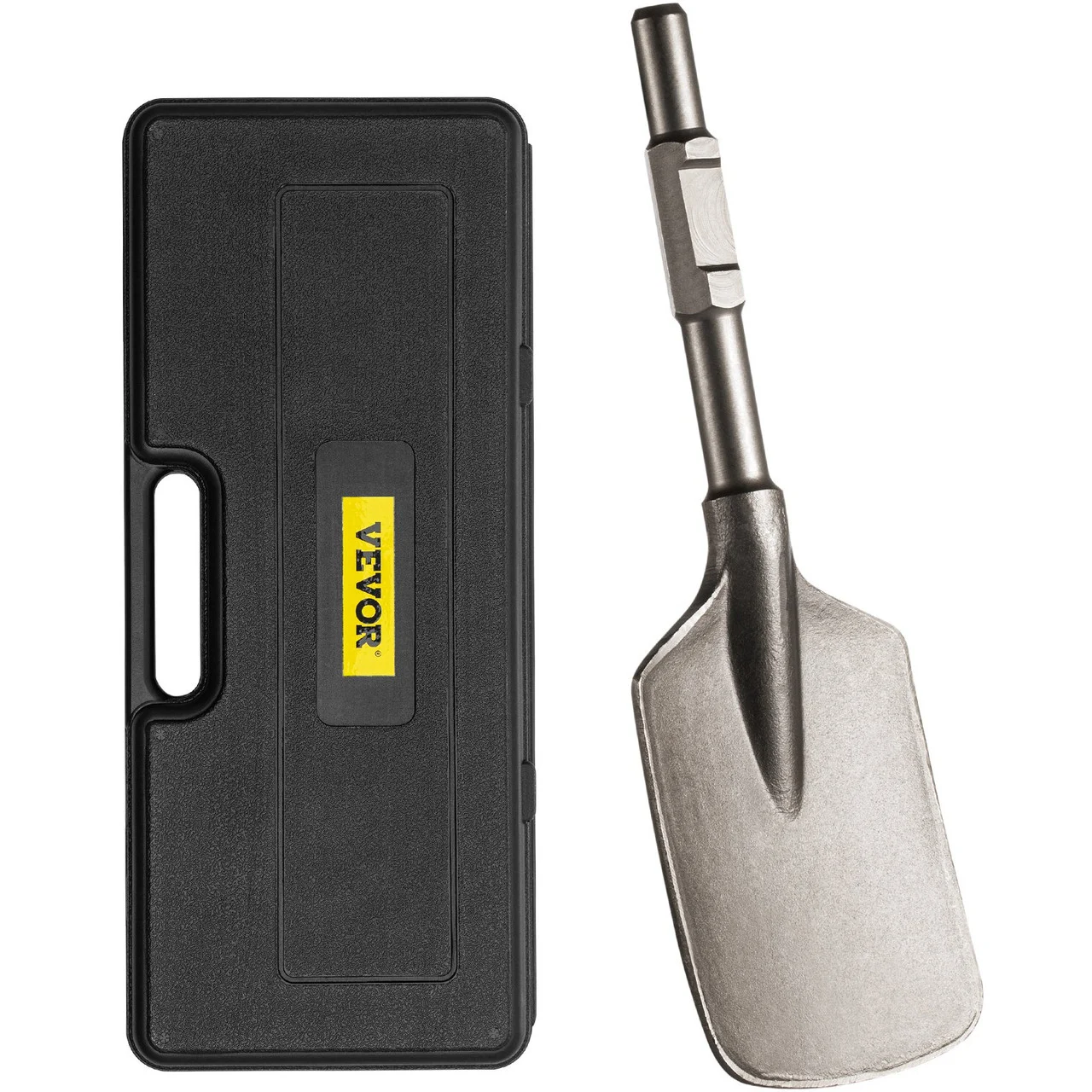 Clay Spade, 17.9' x 5.5' 1-1/8' Hex Shank, 40Cr Steel Jackhammer Bit for Electric Demolition Jack Hammer Carrying Case, Trenching and Digging Shovel Bit for Clay, Gravel, Frozen Soil