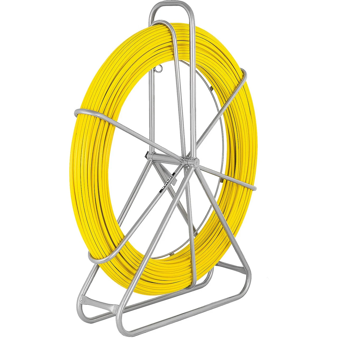 Duct Rodder Fish Tape 492 ft Fiberglass + ABS Fiberglass Fish Tape with Durable Iron Reel Stand