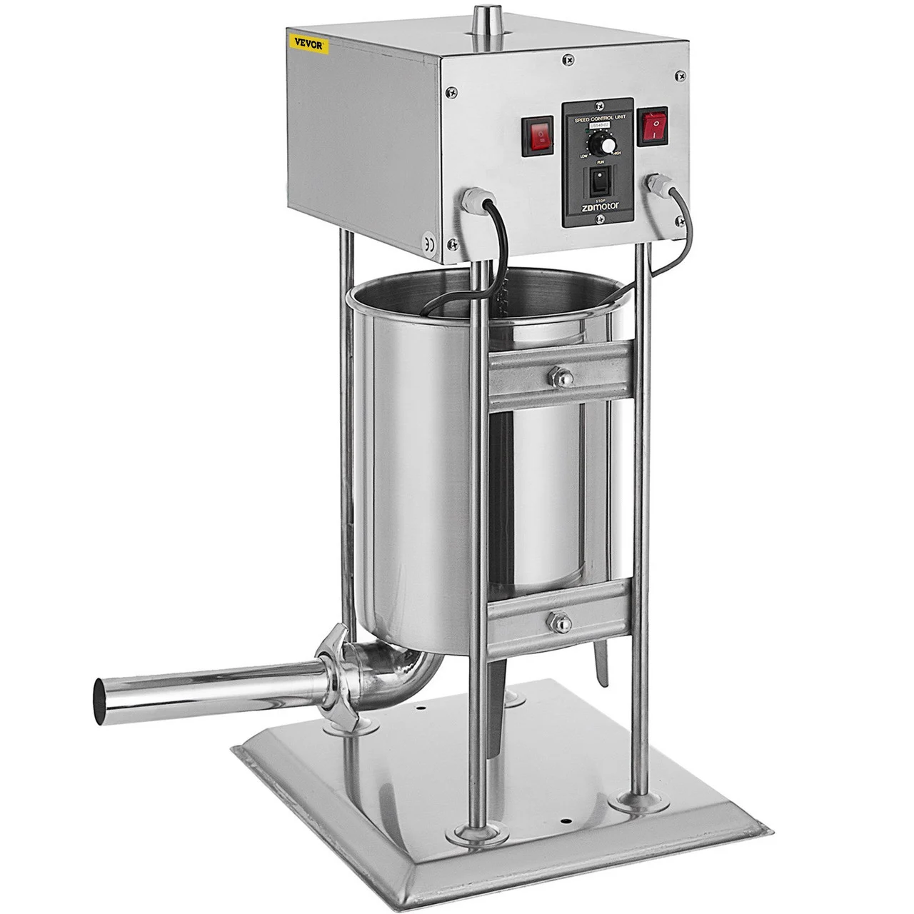 Electric Sausage Stuffer 20L Capacity, Vertical Meat Stuffer Variable Speed, Stainless Steel Sausage Filler Machine with 5 Filling Funnels for Home Restaurant Use