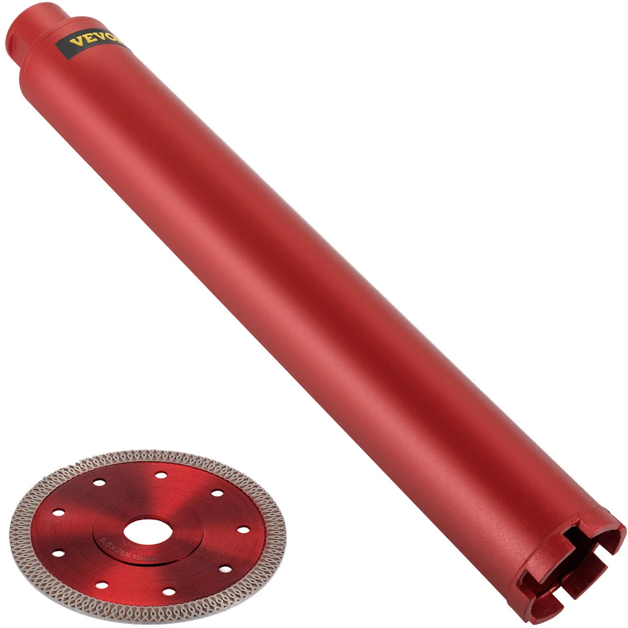 Diamond Core Drill, 2.5"/63mm Diameter Core Drill Bit, 14"/355mm Concrete Core Drill Bit, 5/8"-11 Thread Core Bit, Wet Drill Core Bits w/a Blade, Diamond Dry/Wet Coring Bit For Concrete Brick