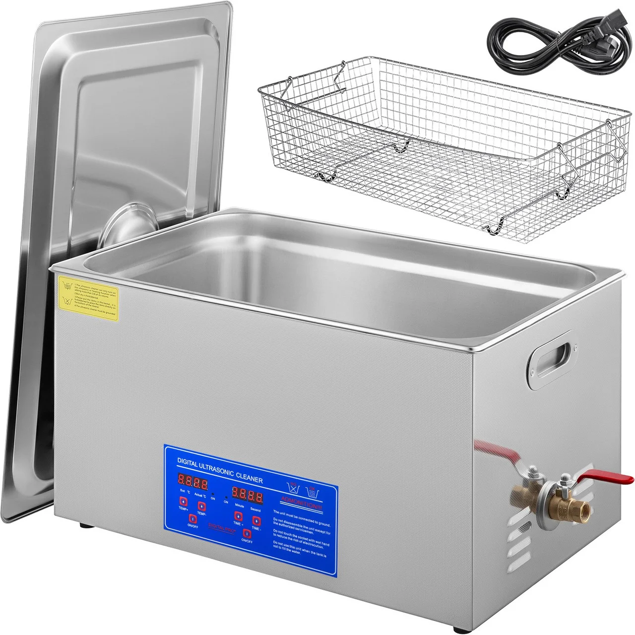 22L Industrial Ultrasonic Cleaner with Digital Timer&Heater 40kHz Professional Ultrasonic Cleaner 110V with Excellent Cleaning Effect for Wrench Tools Industrial Parts Mental Apparatus