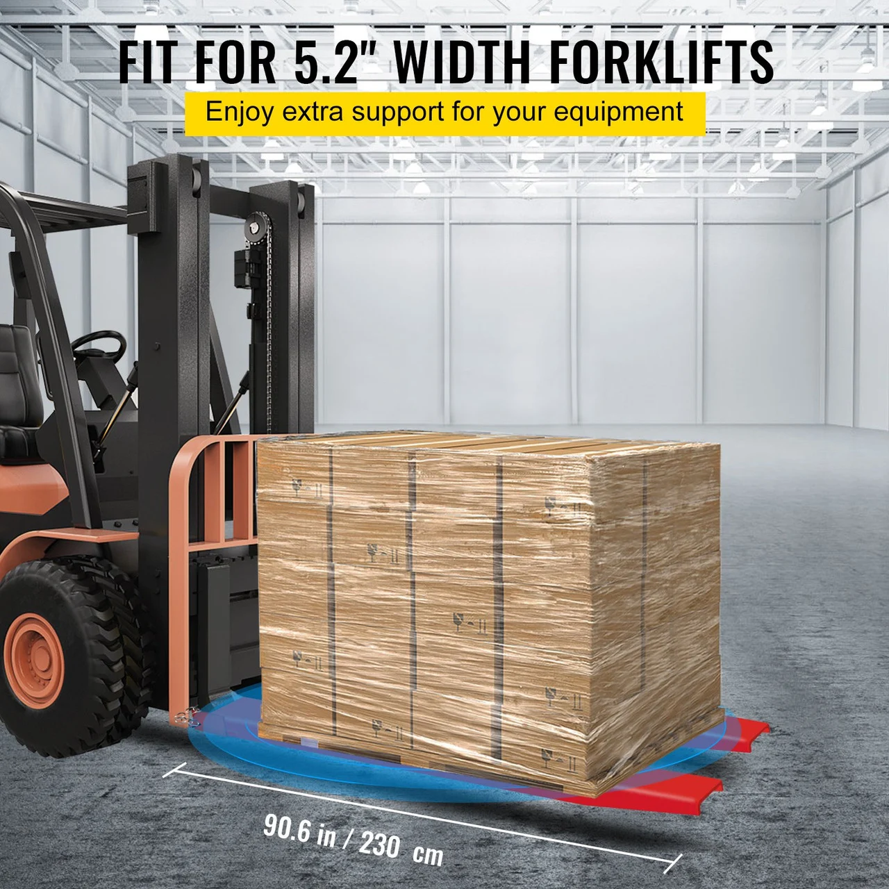 Pallet Fork Extensions Forklift Extensions 94.5''x5.4'' for Loaders Truck