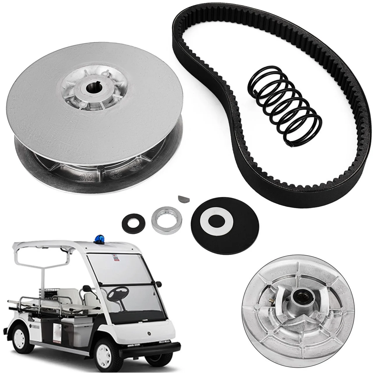 Yamaha Golf Cart Driven Secondary Clutch Kit & Drive Belt G2-g22 Clutch Sheave