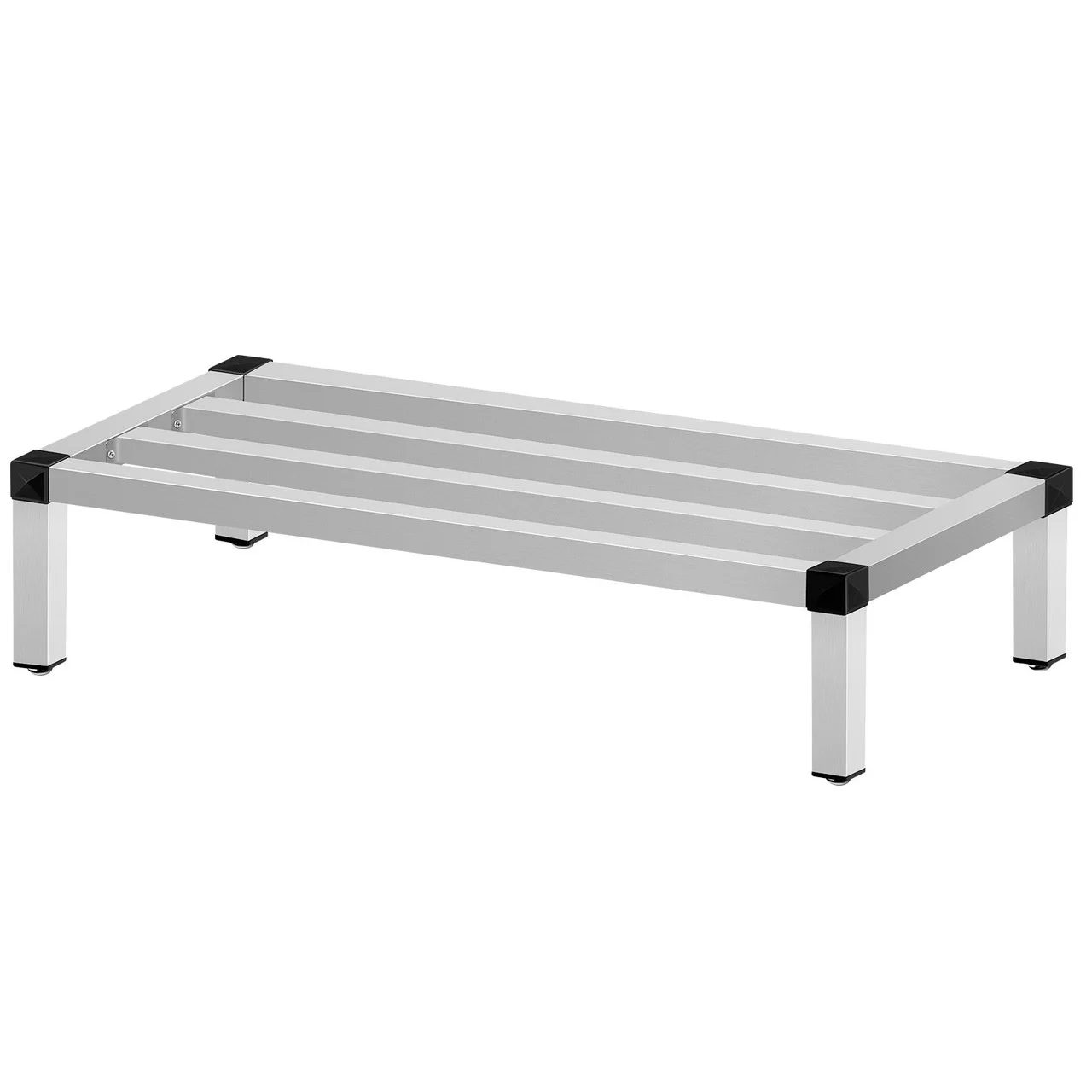 Aluminum Dunnage Rack, 48'' x 20'' Commercial Floor Food Shelf, 8'' Off The Floor, 1500lbs Capacity Aluminum Storage Rack, Commercial Food Service Storage in Restaurant, Kitchens, Shops