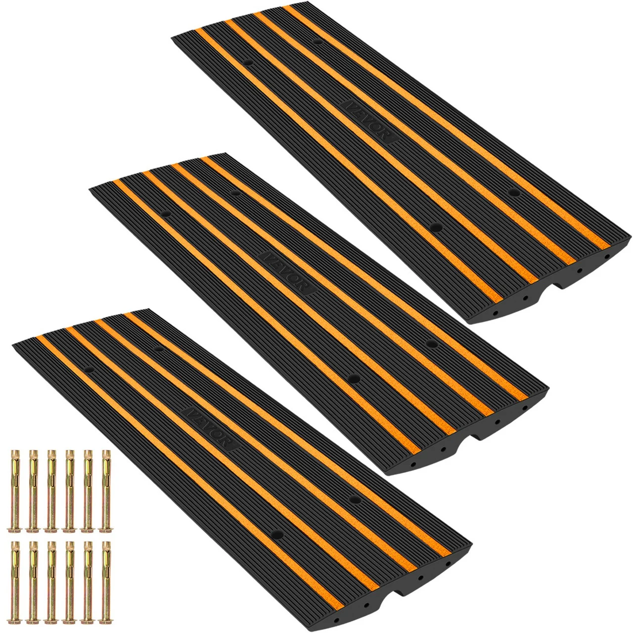 Curbside Driveway Ramp Driveway Curb Ramp Car Threshold Bridge Tack-3pack
