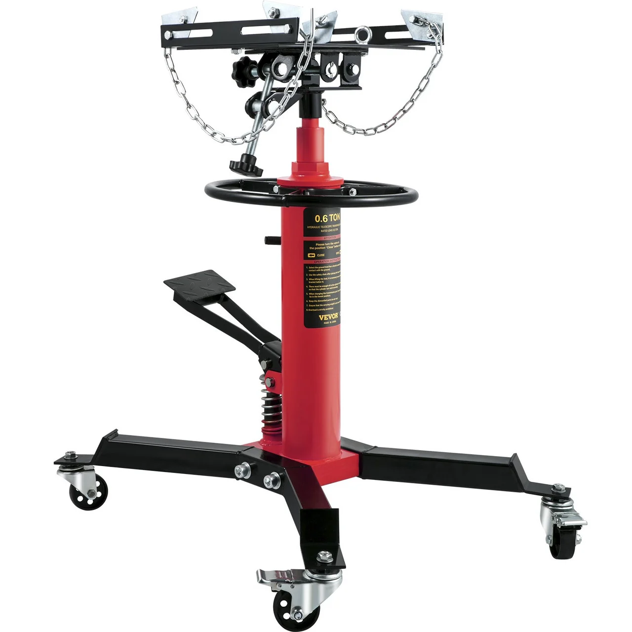 Transmission Jack 1322 lbs 2-Stage Hydraulic High Lift Vertical Telescopic