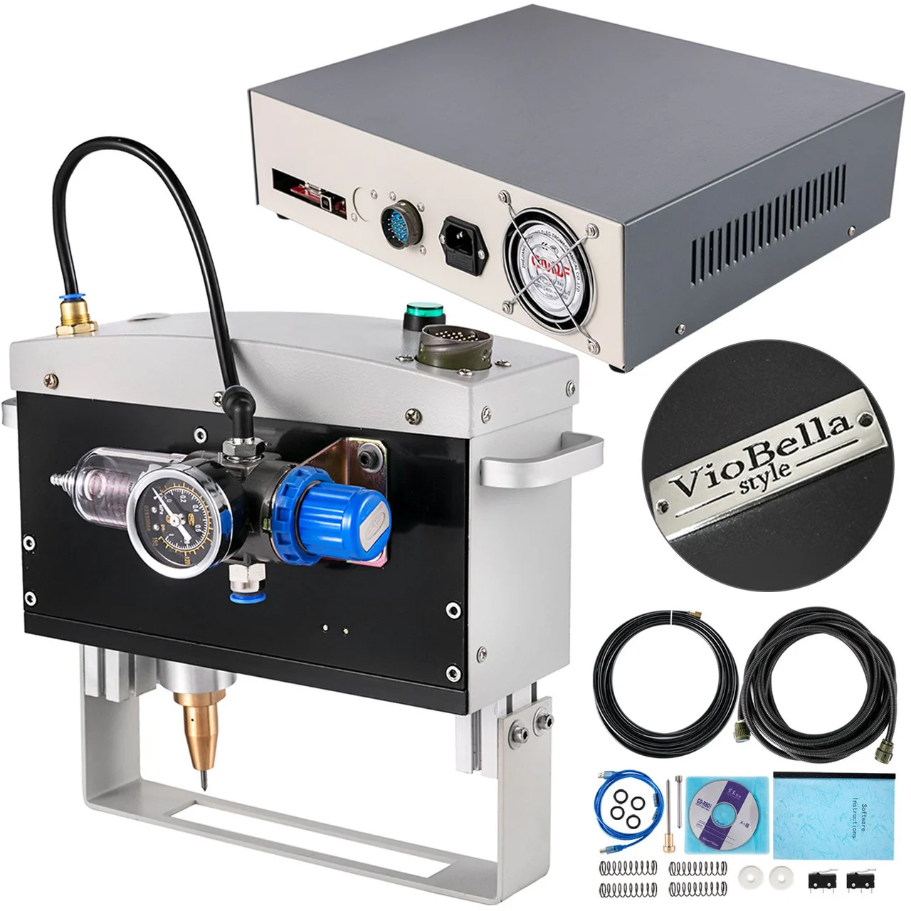 Pneumatic Dot Peen Marking Machine 110x70mm Metal Marking 300w Code/number/logo (Discontinued) Replaced by 200-KT-PH03