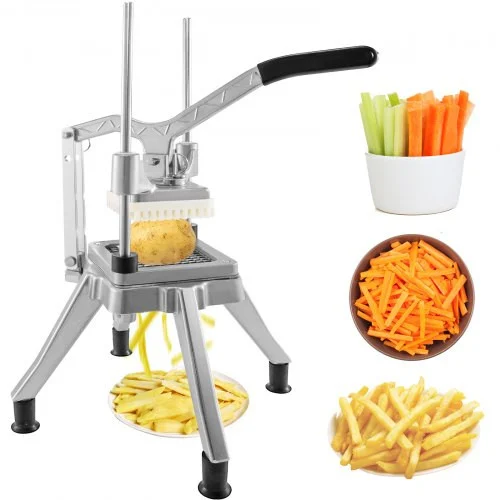 Commercial Vegetable Fruit Chopper 1/2? Blade Heavy Duty Professional Food Dicer Kattex French Fry Cutter Onion Slicer Stainless Steel for Tomato Peppers Potato Mushroom, Sliver