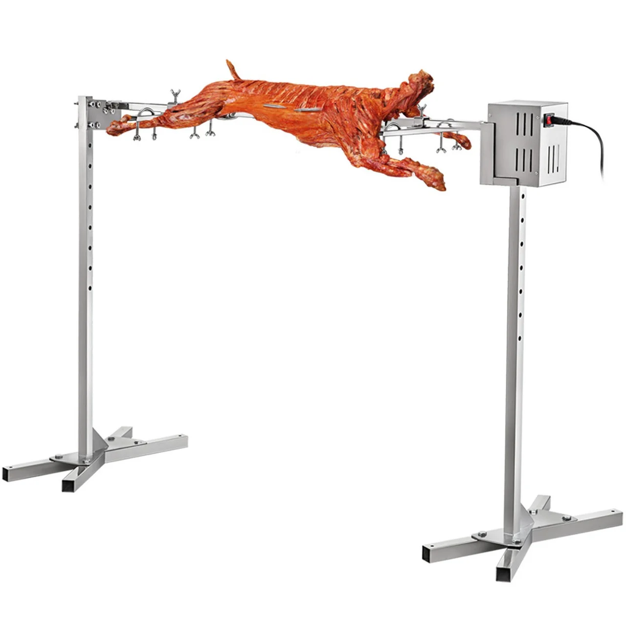 46'' Electric BBQ Rotisserie Grill Kit, 125LB Pig Spit Rotisserie Grill, 45W Rotisserie Motor and Height Adjustable for Pig Rotisserie Lamb Outdoor Party Campfire Barbecue