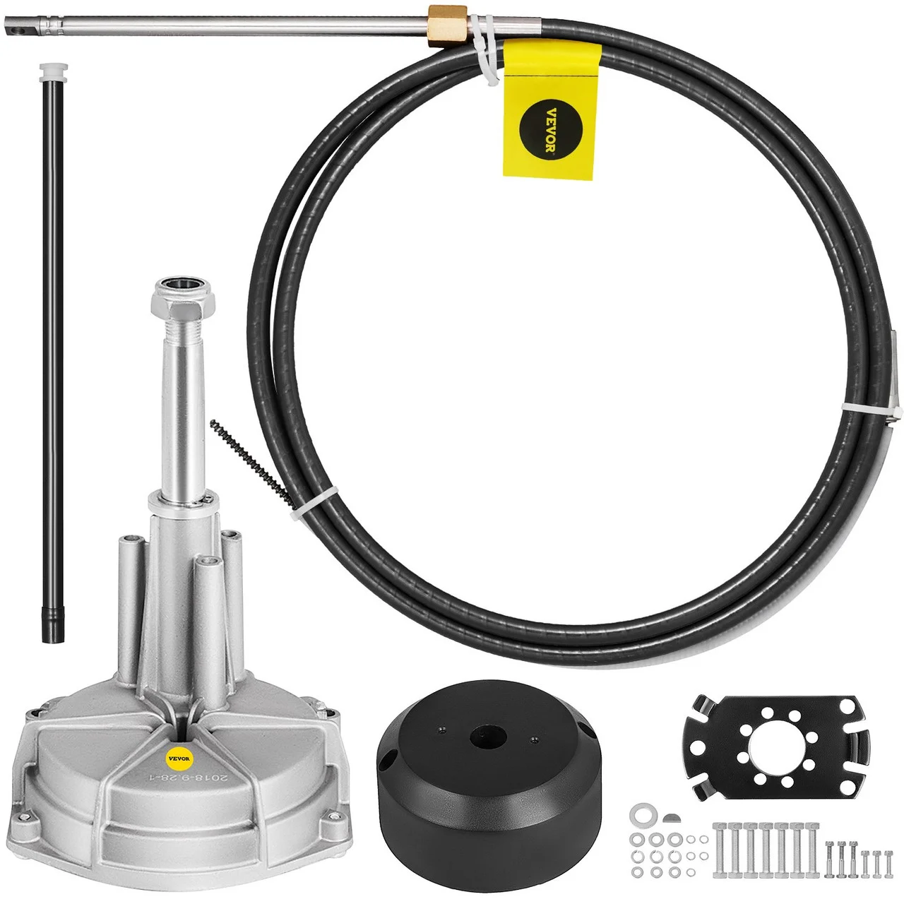 Outboard Boat Steering With 13' Steering Cable Marine Steering System 3/4'' Shaft