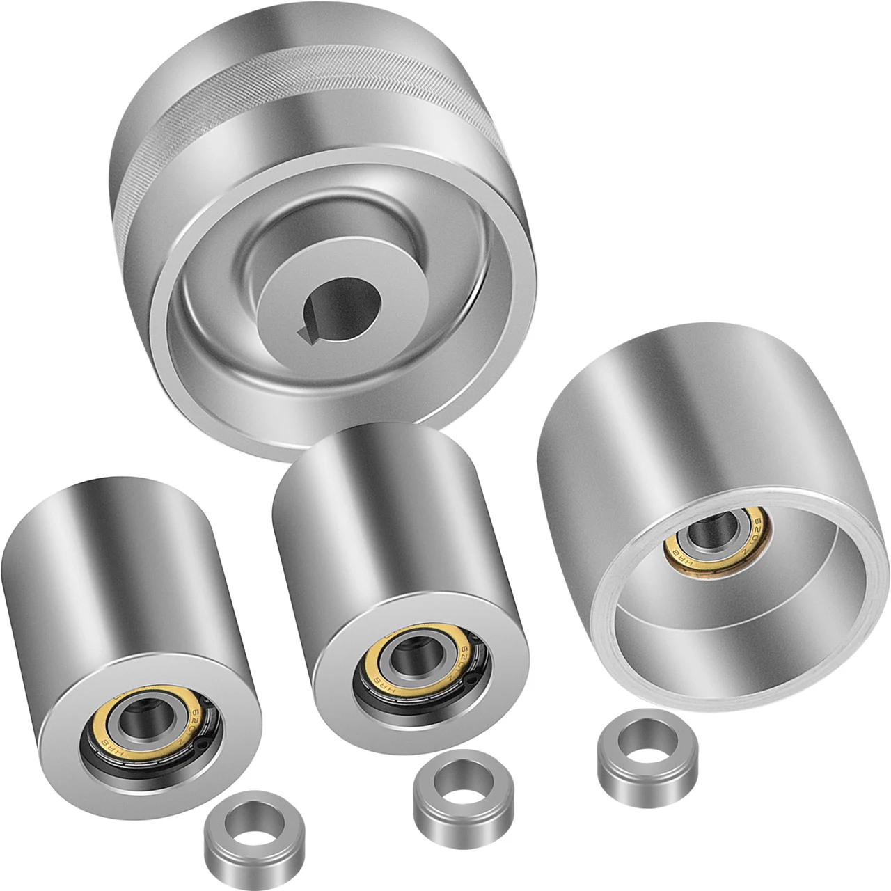 Belt Grinder 2"x72" Wheel Set 4" Drive 0.75" Bore 3" Track 2" Idler