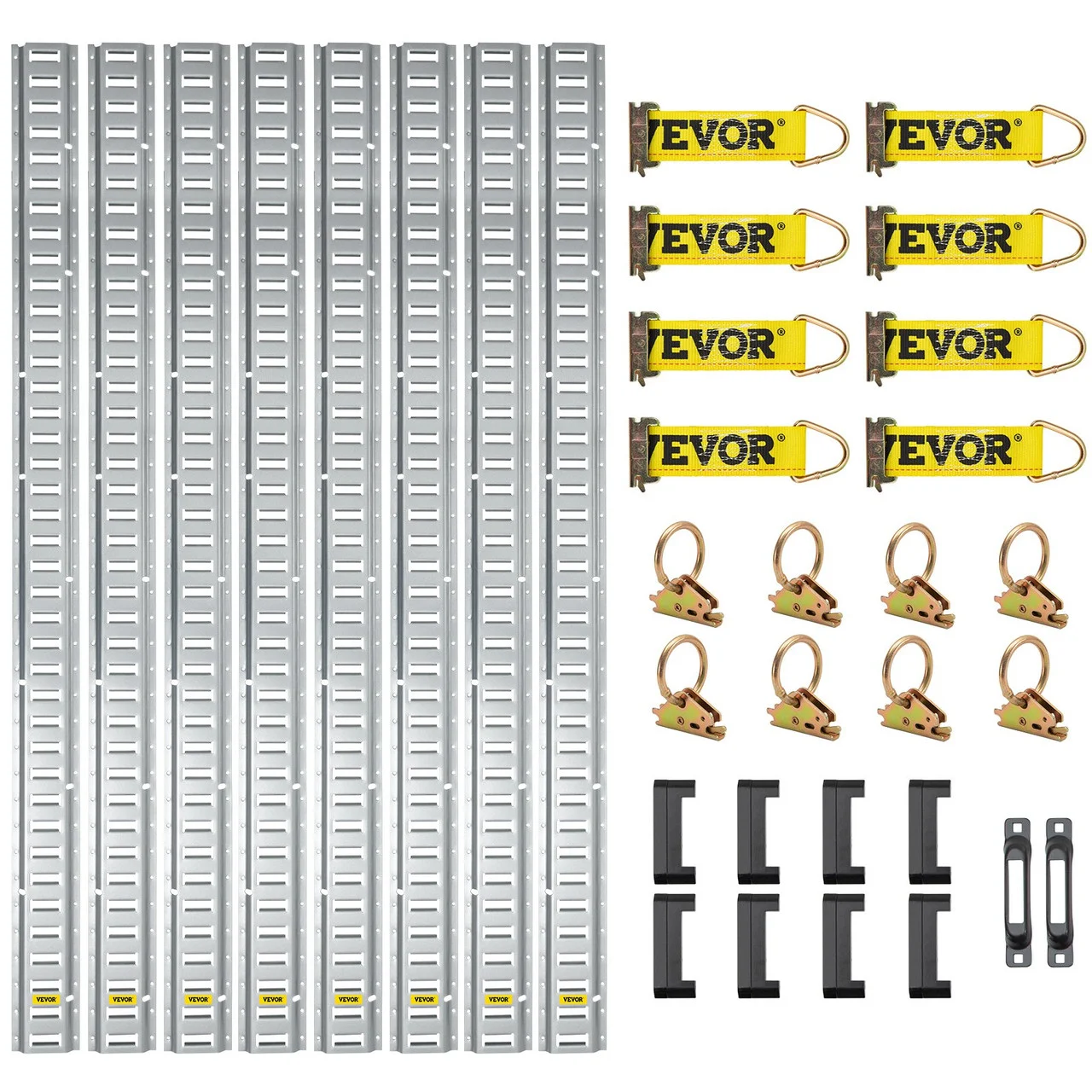 E Track Tie Down Rail Kit 34PCs 5' E Track Rails Enclosed Cargo Trailer