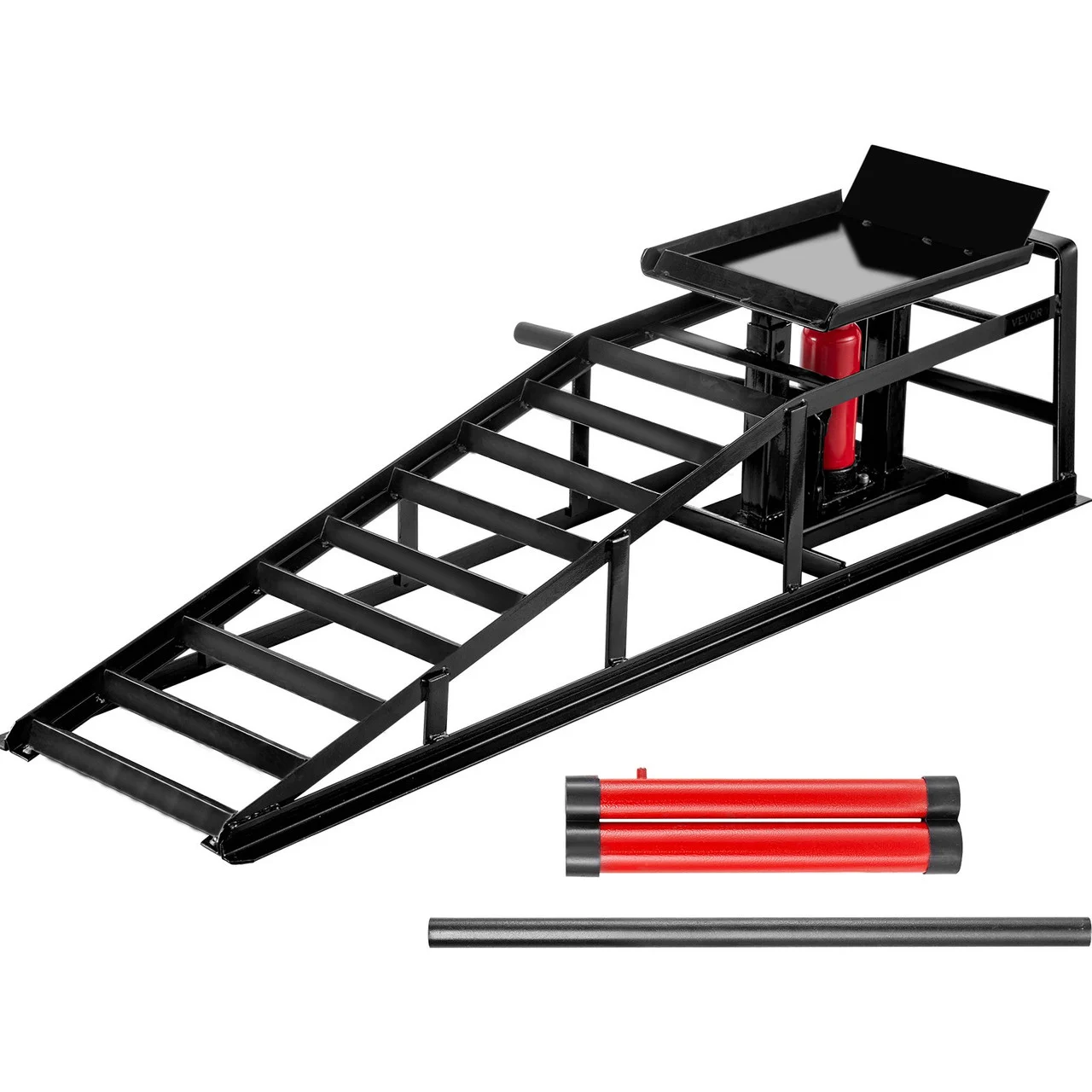 Hydraulic Car Rampshydraulic Vertical Ramps 5t/11000lb Low Profile 1-pair Black