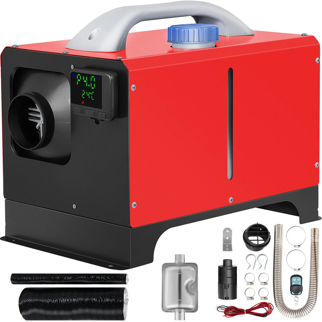 Diesel Air Heater All in One, 8KW Diesel Heater 12V, Fast Heating, Diesel Parking Heater with Black LCD & Remote Control for RV Truck, Boat, Bus, Trailer and Motorhomes