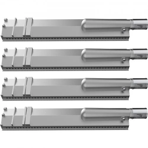 Grill Burners, Stainless Steel BBQ Burners Replacement, 4 Packs Grill Burner Replacement, Flame Grill with 15.9" Length Barbecue Replacement Parts with Evenly Burning for for Premium Gas Grills