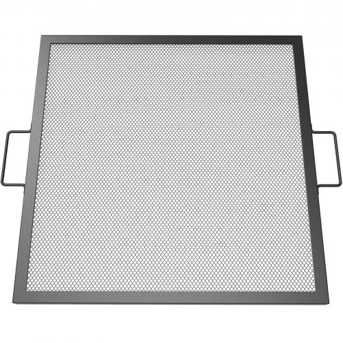 Square Fire Pit Grate, 36 x 36 inch Fire Pit Grill Grate, X-Marks Square Grill Grate, Black Steel Fire Grate, Fire Pit Cooking Grate with Handles, Fire Grill Grate for Fire Pit, Campfire