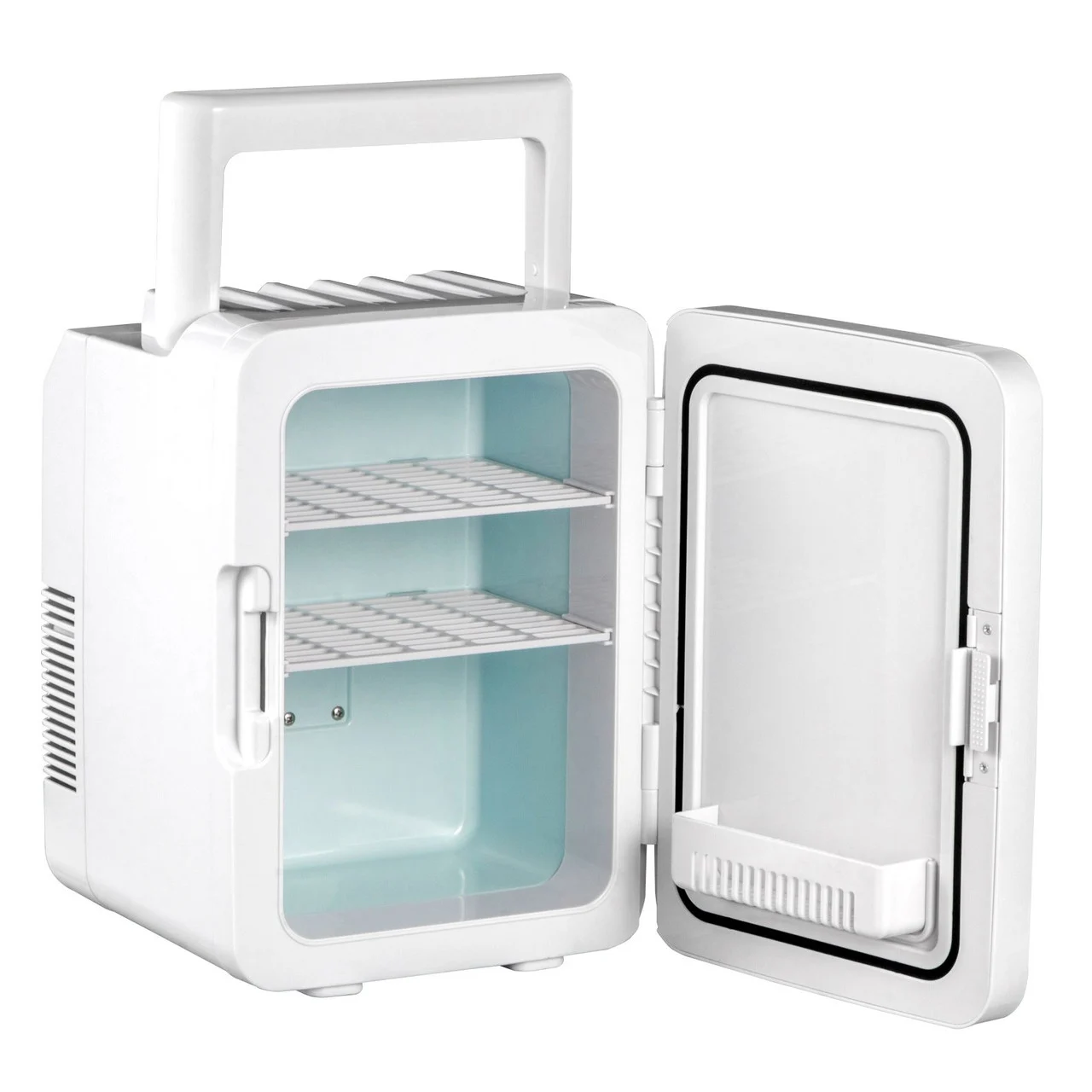 Mini Fridge, 10 Liter Portable Cooler Warmer, Skincare Fridge White, Compact Refrigerator, Lightweight Beauty Fridge, for Bedroom Office Car Boat Dorm Skincare (110V/12V)