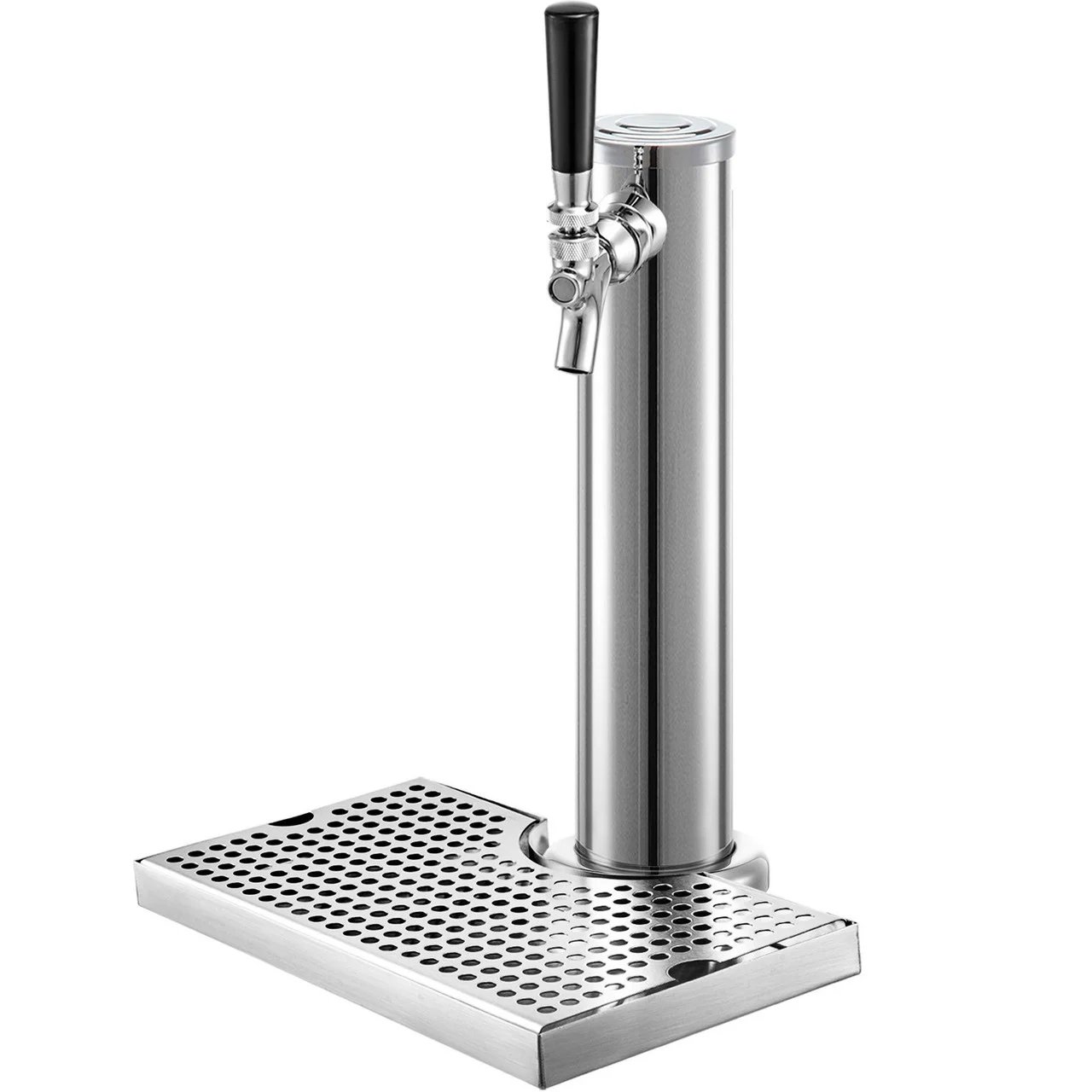 Kegerator Tower Kit, Single Tap Beer Conversion Kit, No Tank Keg Conversion Kit, Stainless Steel Keg Tower, Deluxe Kegarator Beer Conversion With Dual Gauge Regulator & D-System Keg Coupler