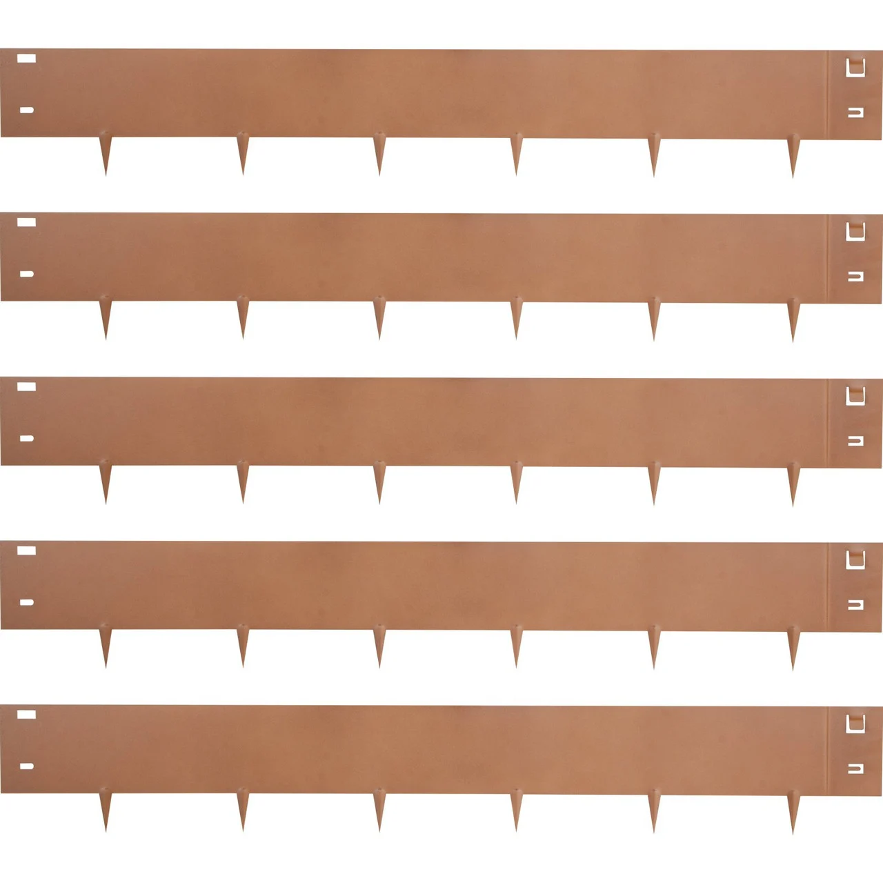 Steel Lawn Edging, 5PCS Metal Landscape Edging, 5"x39" Garden Edging Border, Flexible Galvanized Steel Landscape Border, 16.25 ft Length Landscaping Metal Edging, Grown Lawn Edge for Garden Yard