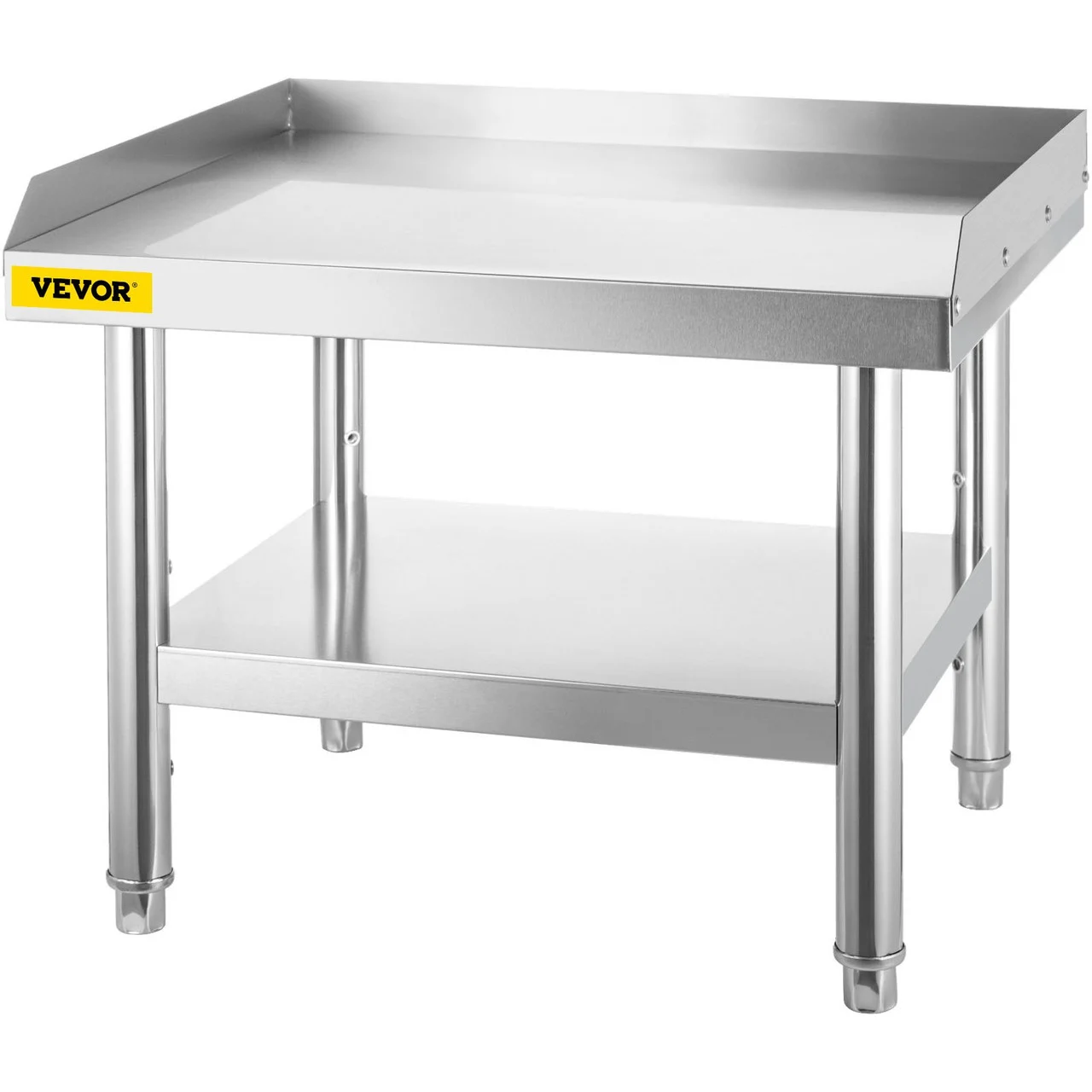 Stainless Steel Equipment Grill Stand, 48 x 28 x 24 Inches Stainless Table, Grill Stand Table with Adjustable Storage Undershelf, Equipment Stand Grill Table for Hotel, Home, Restaurant Kitchen