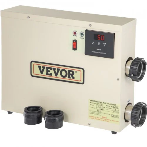 Electric SPA Heater 15KW 240V 50-60HZ Digital SPA Water Heater with Adjustable Temperature Controller Heater for Swimming Pool and Hot Bathtubs Self Modulating Pool SPA Heater with CE