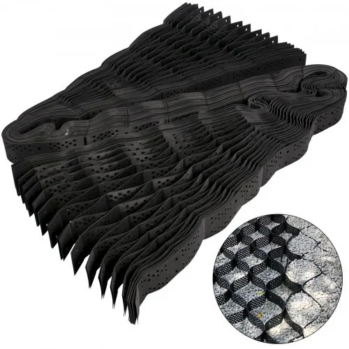 Geo Grid Ground Grid 9x17 ft, Geo Cell Grid 4 Inch Thick, Gravel Grid HDPE Material, Ground Stabilization Grid 1885 LBS Per Sq, Tensile Strength Gravel Ground Grid for Slope Driveways, Garden
