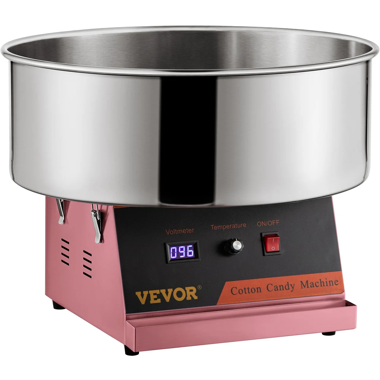 Electric Cotton Candy Machine, 19.7-inch Cotton Candy Maker, 1050W Candy Floss Maker, Pink Commercial Cotton Candy Machine with Stainless Steel Bowl and Sugar Scoop, Perfect for Family Party