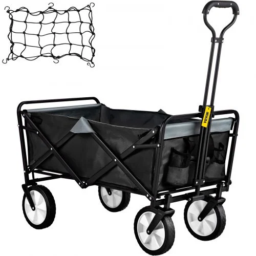 Folding Wagon Cart Utility Collapsible Wagon 176 lbs w/ Adjustable Handle