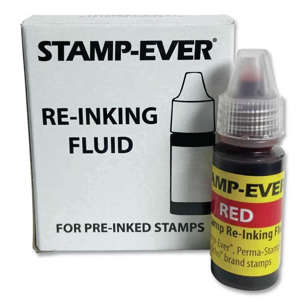 Trodat 7 mL Bottle Refill Ink for Clik and Universal Stamps - Red