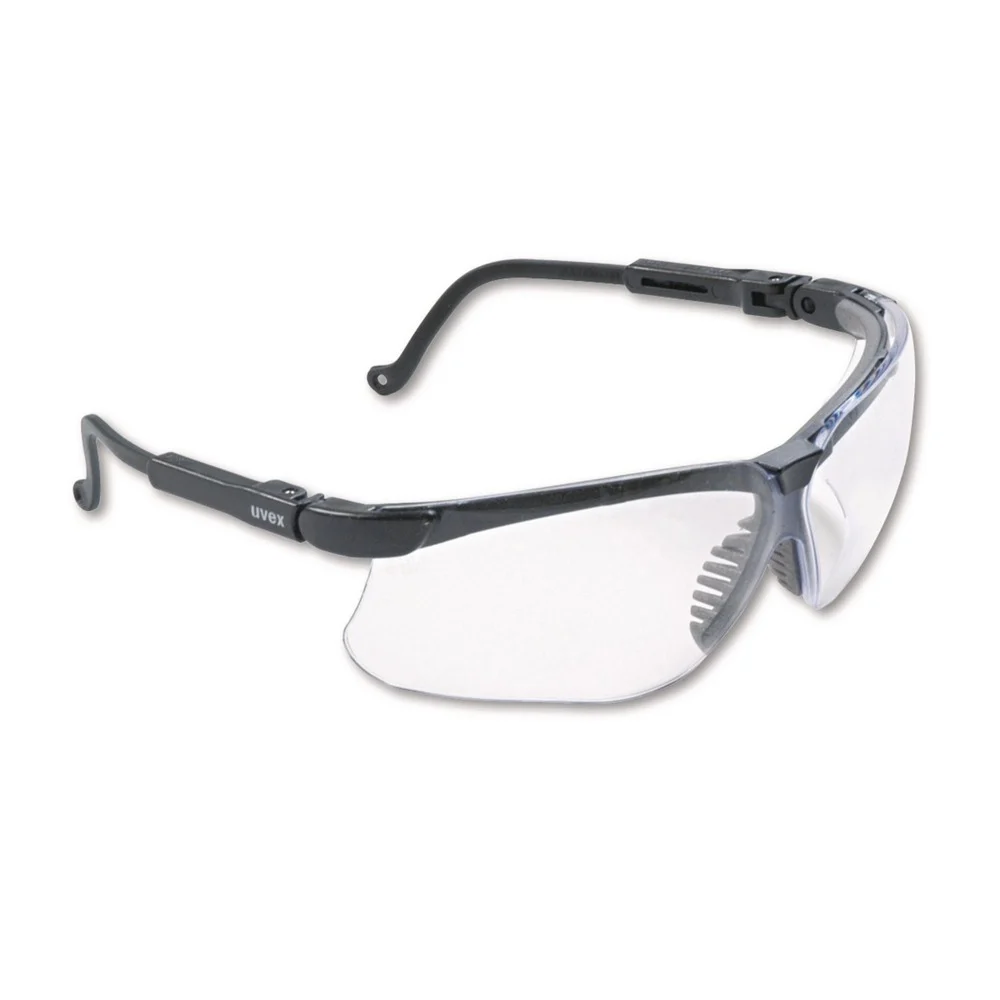 Honeywell Uvex S3200 Genesis Wraparound Safety Glasses - Black Plastic Frame/Clear Lens