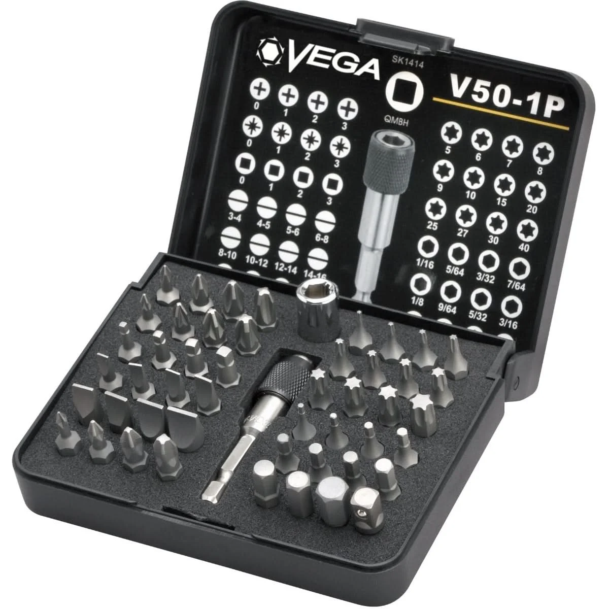 Vega V50-1P 50pc Driver Bit Set