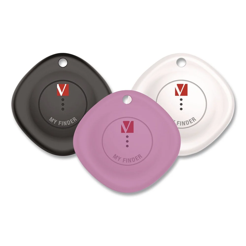 Verbatim My Finder Bluetooth Tracker - Black/White/Purple (3/Pack)