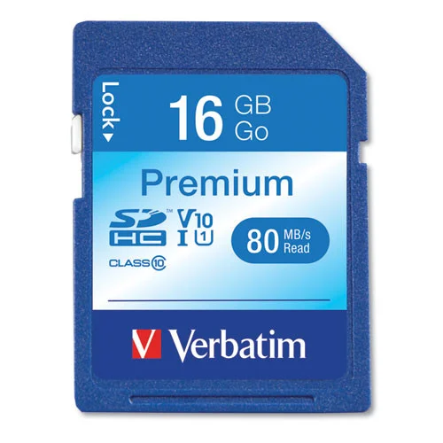 Verbatim 16GB Premium UHS-I V10 U1 Class 10 SDHC Memory Card