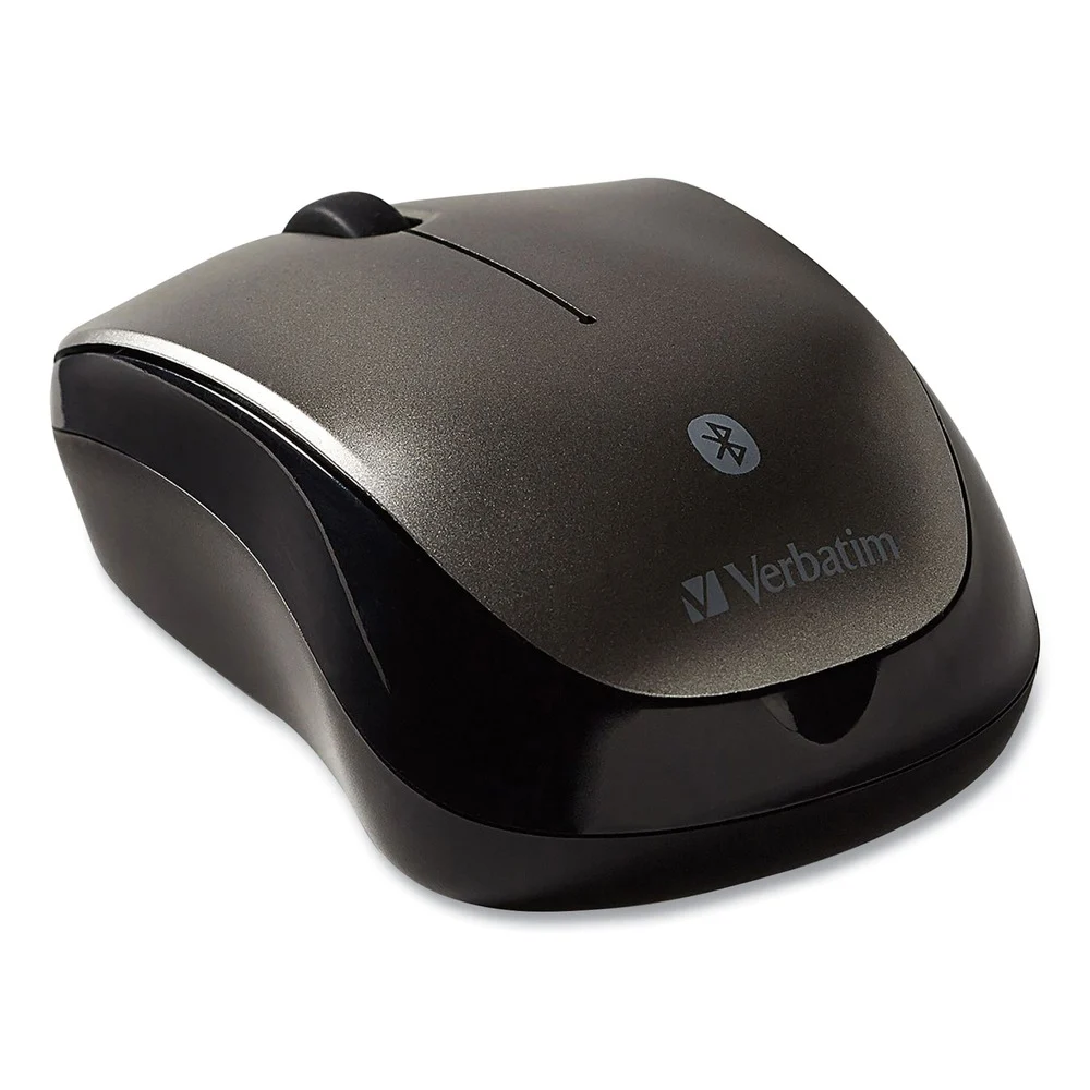 Verbatim 2.4 Ghz Frequency/30 ft. Wireless Range Left/right Hand Use Bluetooth Wireless Tablet Multi-Trac Blue LED Mouse - Graphite