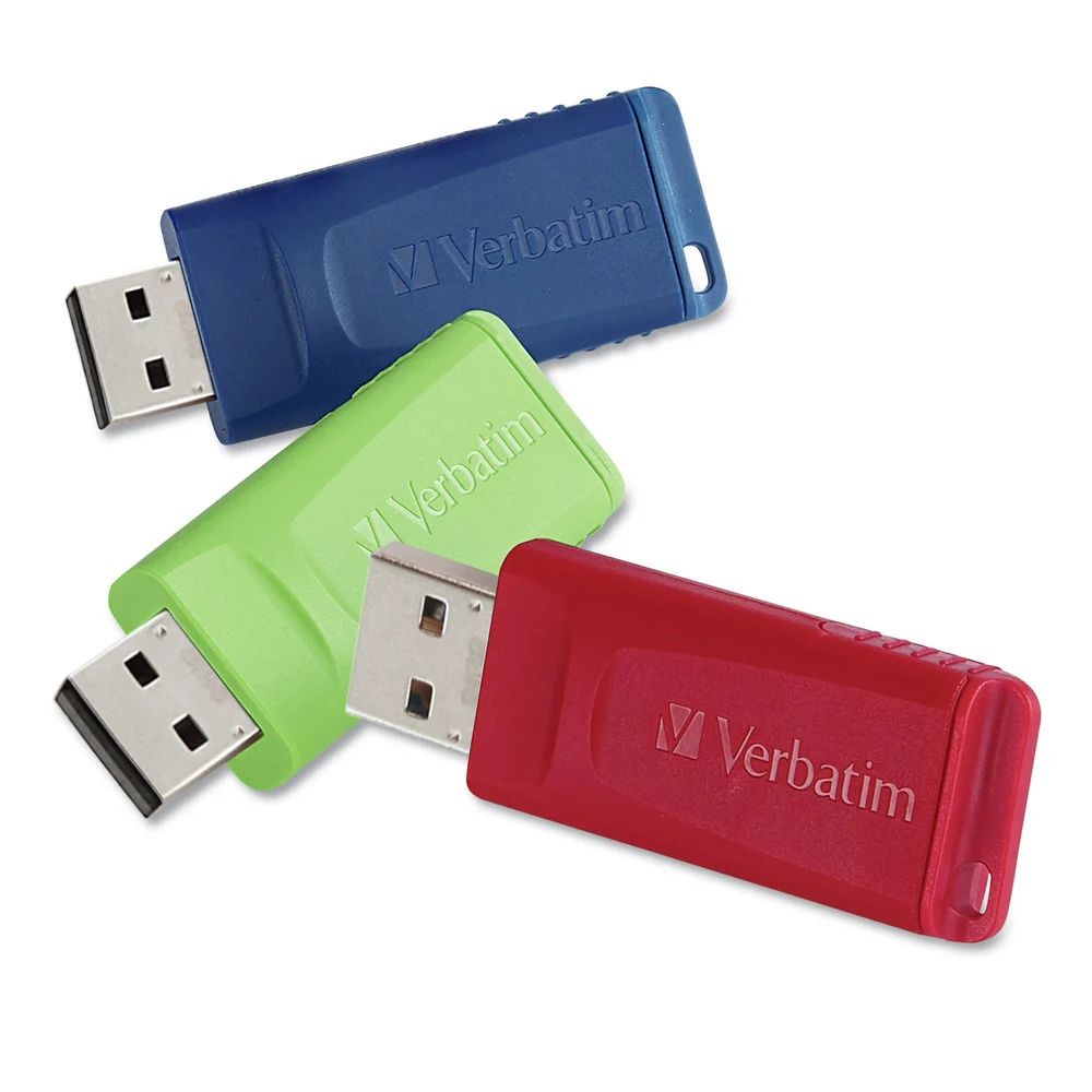 Verbatim Store 'n' Go 8 GB USB Flash Drive - Assorted Colors (3/Pack)