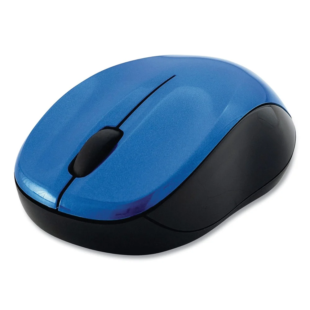 Verbatim 2.4 GHz Frequency/32.8 ft Wireless Range Left/Right Hand Use Silent Wireless Blue LED Mouse - Blue