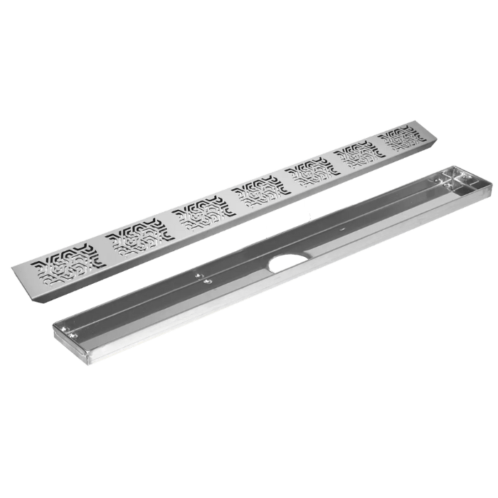 VLMP Drain Channel and Design Grate Penta Stainless Steel Brushed