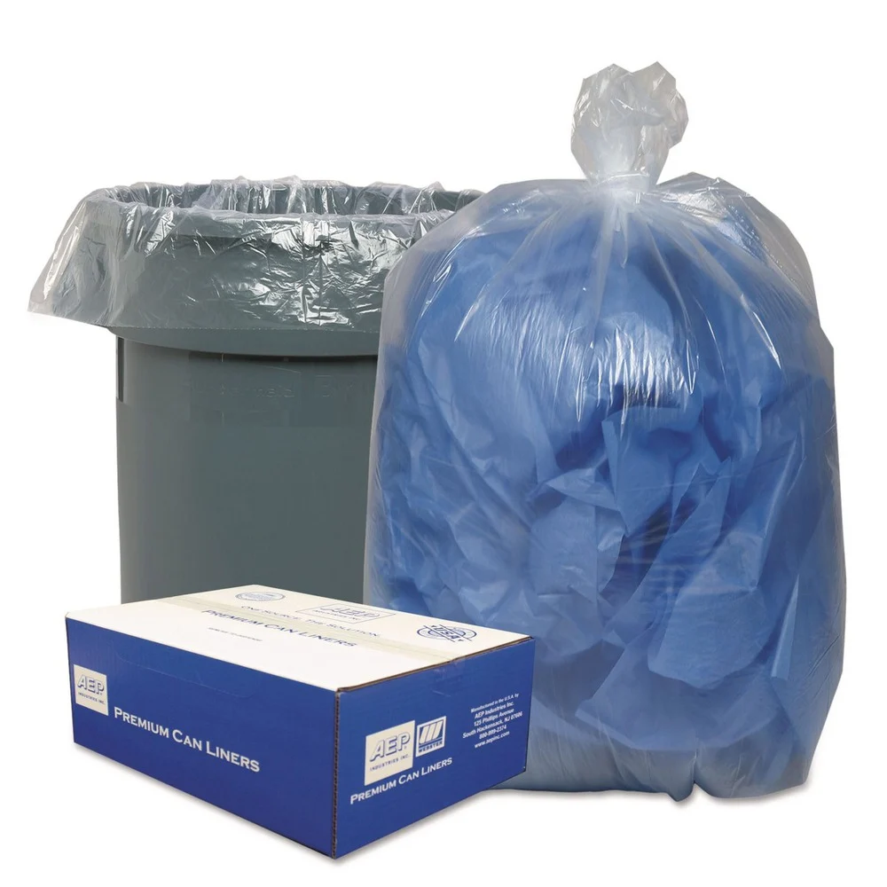 Classic Clear 40 in. x 46 in. 0.63 mil 45 Gallon Linear Low-Density Can Liners - Clear (250/Carton)