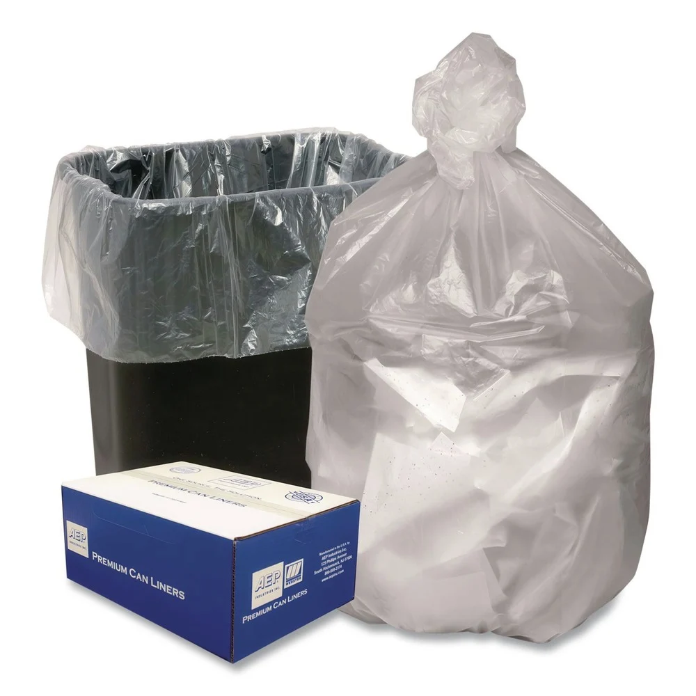 Ultra Plus 1507252 60 Gallon 14 microns 38 in. x 60 in. Can Liners - Natural (200/Carton)