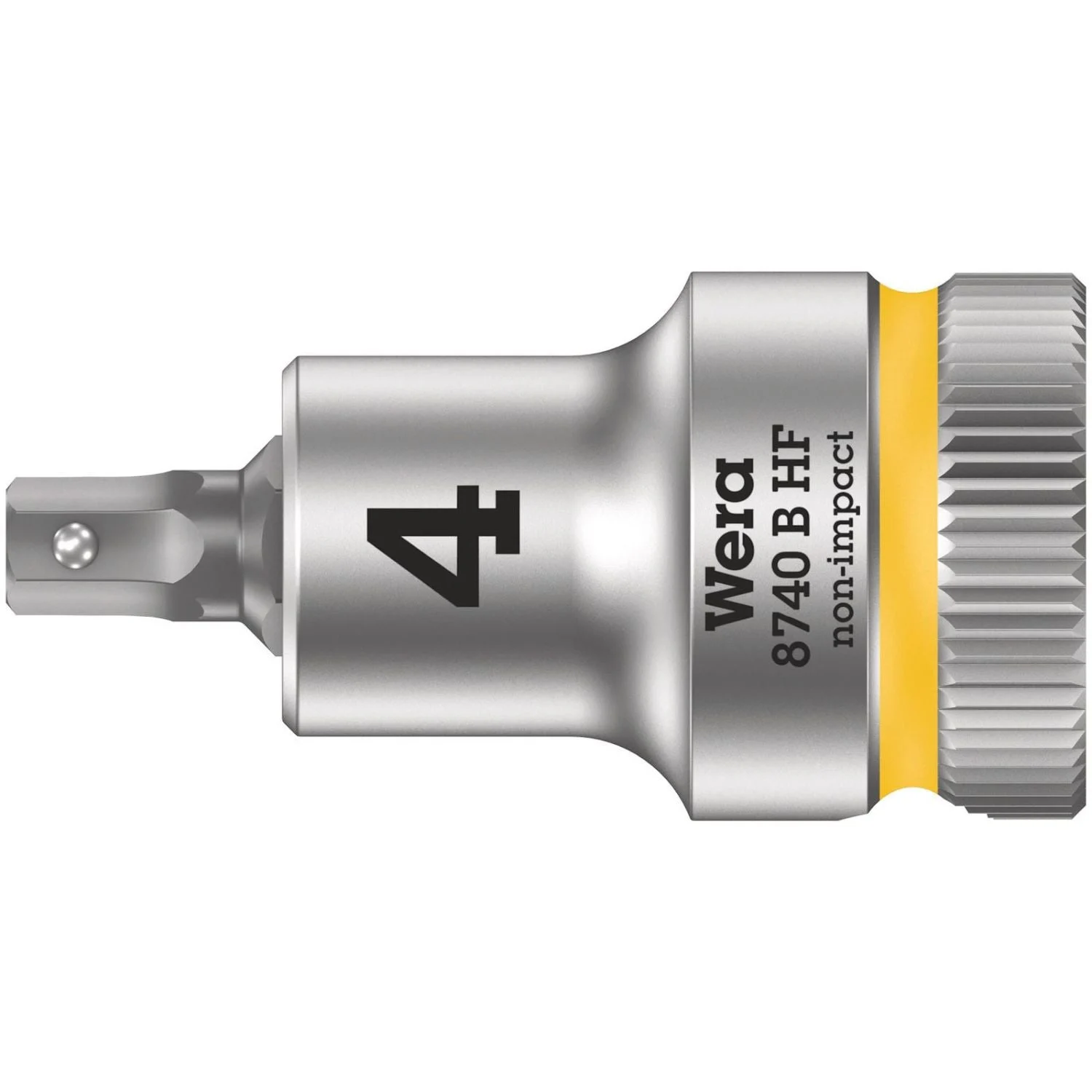 Wera 8740 B Hf Zyklop Bit Socket With Holding Function, 3/8-in. Drive, 4x35-mm.