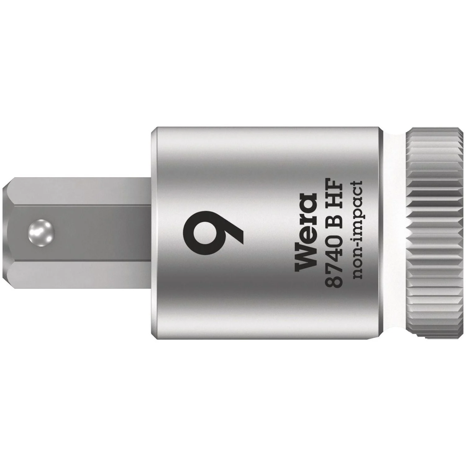 Wera 8740 B Hf Zyklop Bit Socket With Holding Function, 3/8-in. Drive, 9x38.5-mm.
