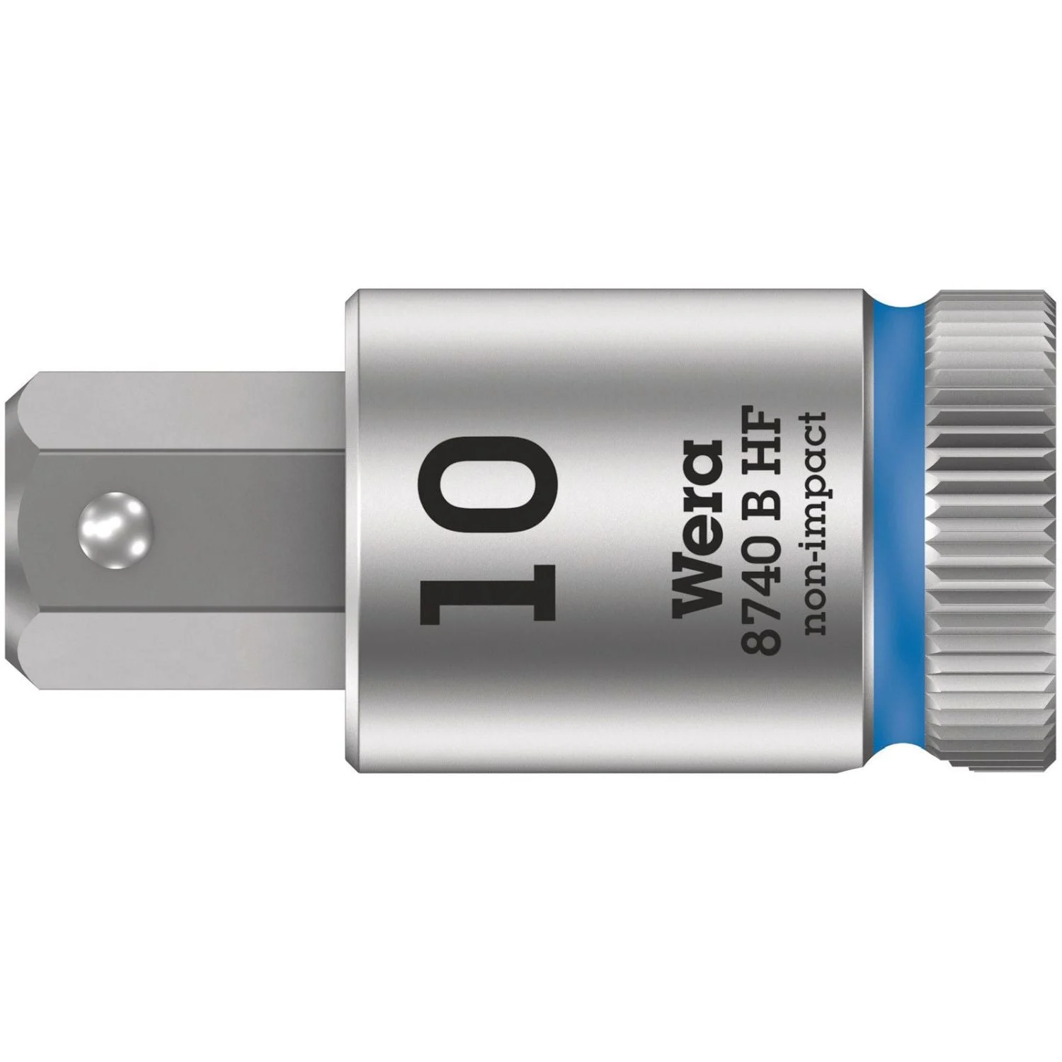 Wera 8740 B Hf Zyklop Bit Socket With Holding Function, 3/8-in. Drive, 10x38.5-mm.